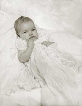 Claire in her Christining gown